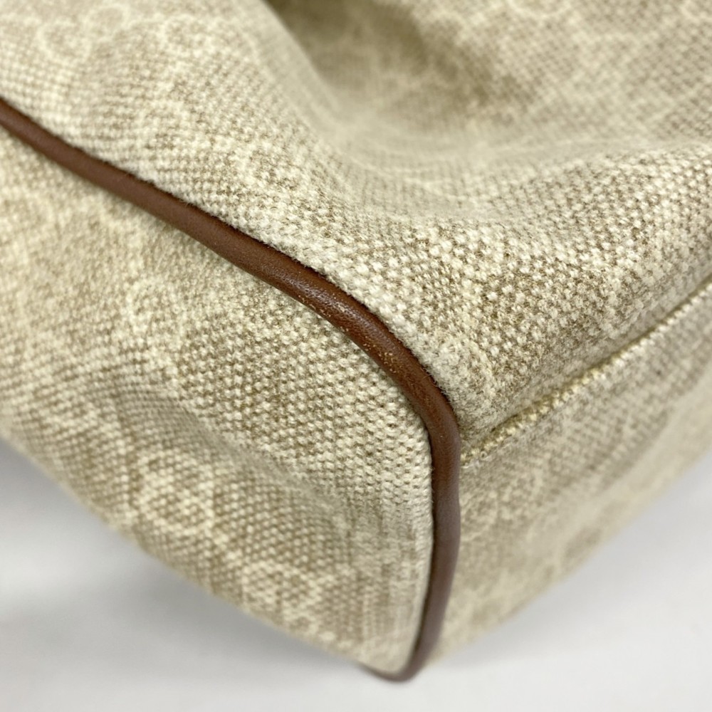 Gucci Handbag 211944 Canvas Brown Beige Champagne Women's - Picture 6 of 14